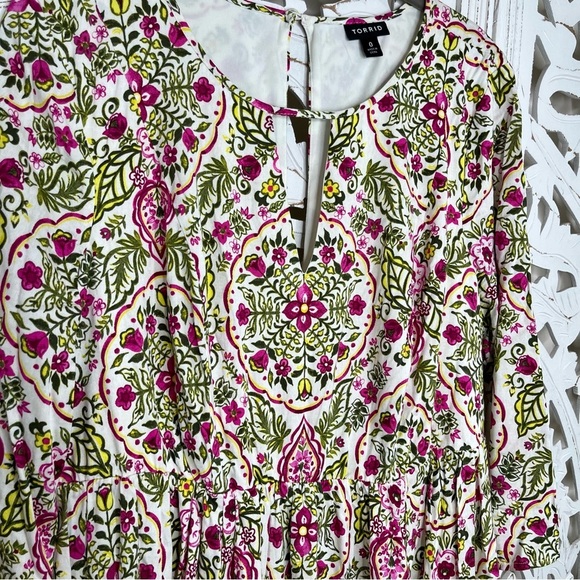Torrid Ivory Floral Babydoll Dress - Picture 4 of 7